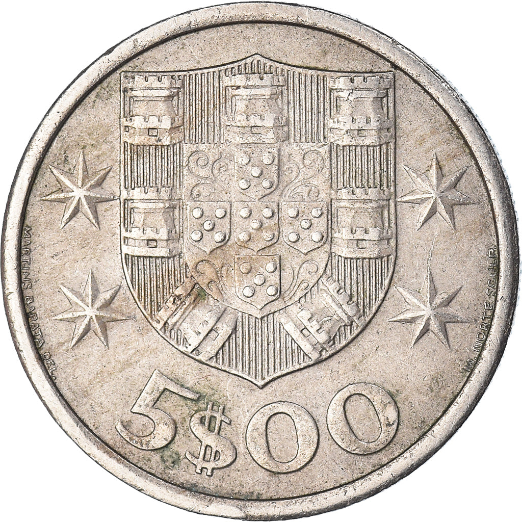 Moneda, Portugal, 5 Escudos, 1968