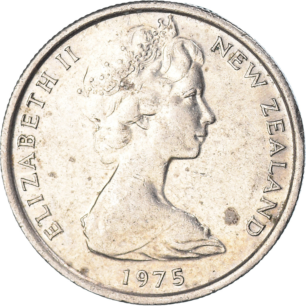 Coin, New Zealand, 5 Cents, 1975