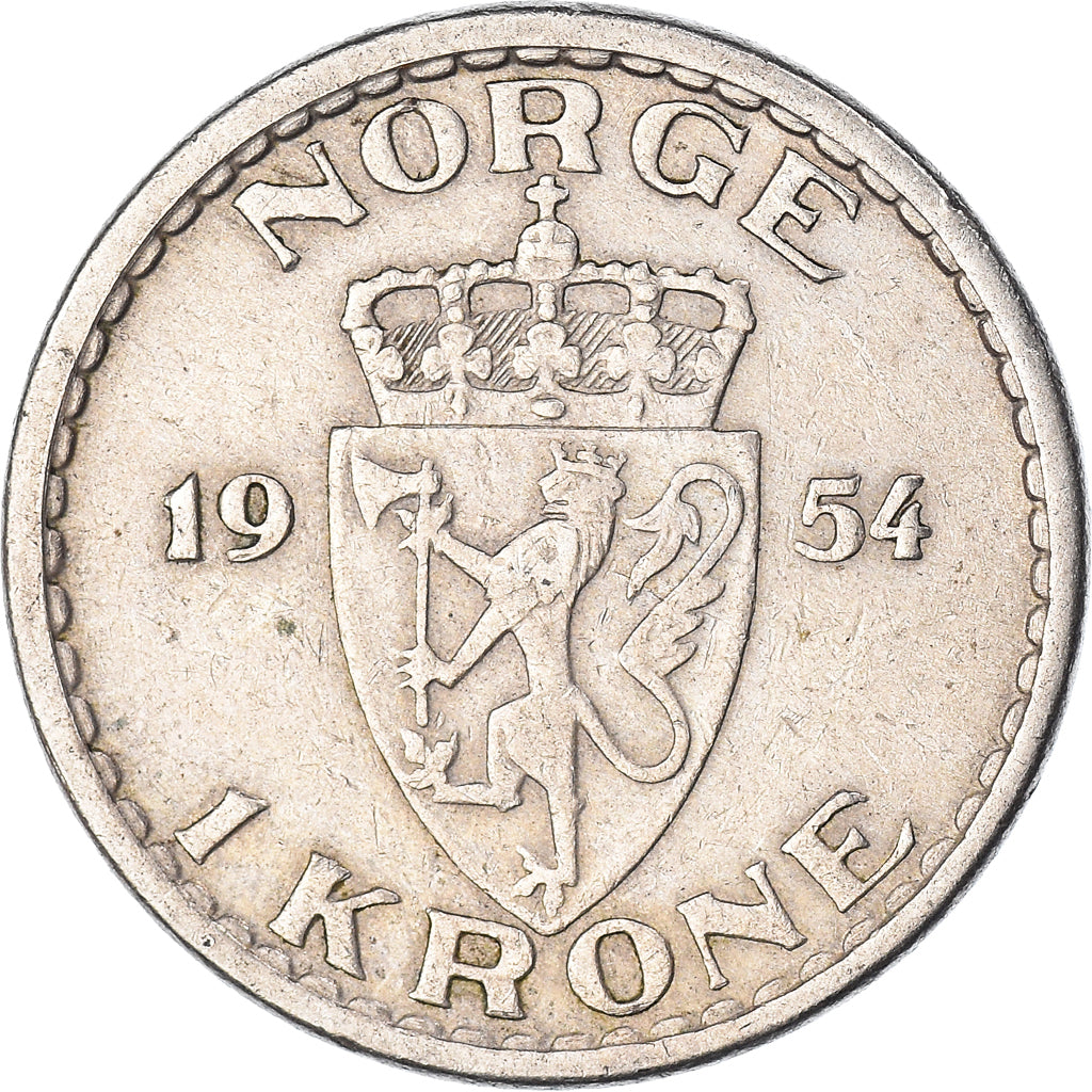 Moneta, Norvegia, Krone, 1954