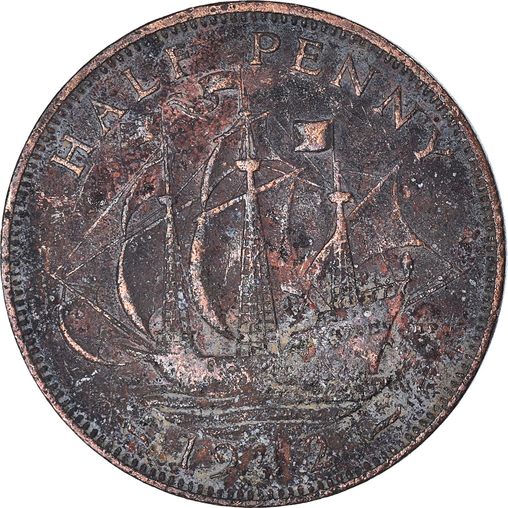 Grande-Bretagne, 1/2 Penny, 1952, Cuivre, TB