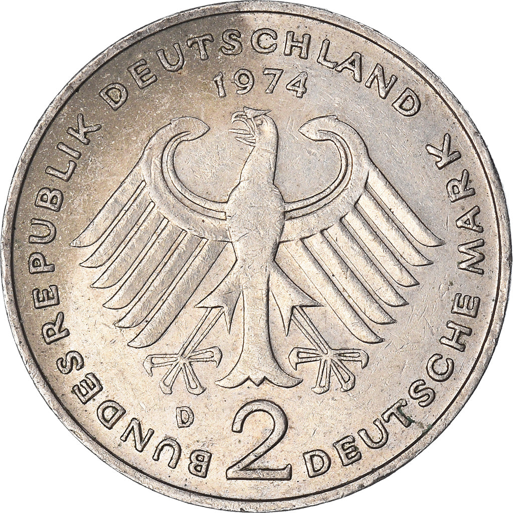 Coin, GERMANY - FEDERAL REPUBLIC, 2 Deutsche Mark, 1969