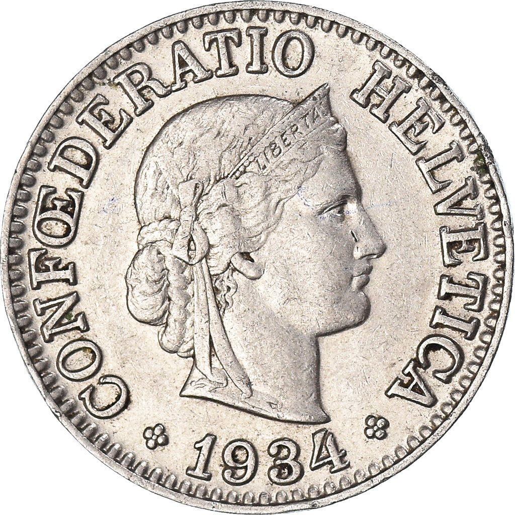 Coin, Switzerland, 10 Rappen, 1934