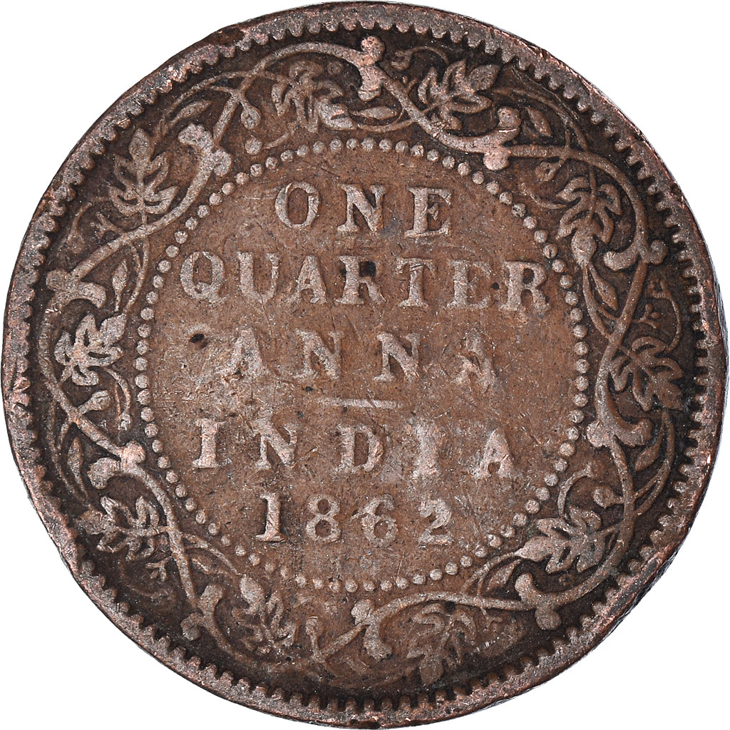 Moneta, India, 1/4 Anna, 1862