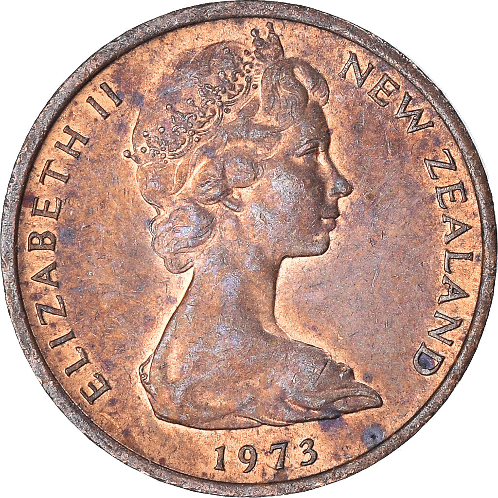Coin, New Zealand, Cent, 1973