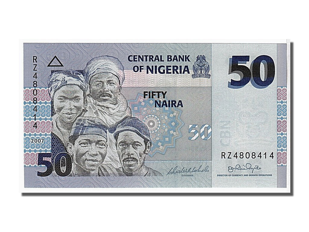 Banknote, Nigeria, 50 Naira, 2007, KM:35b, UNC(65-70)