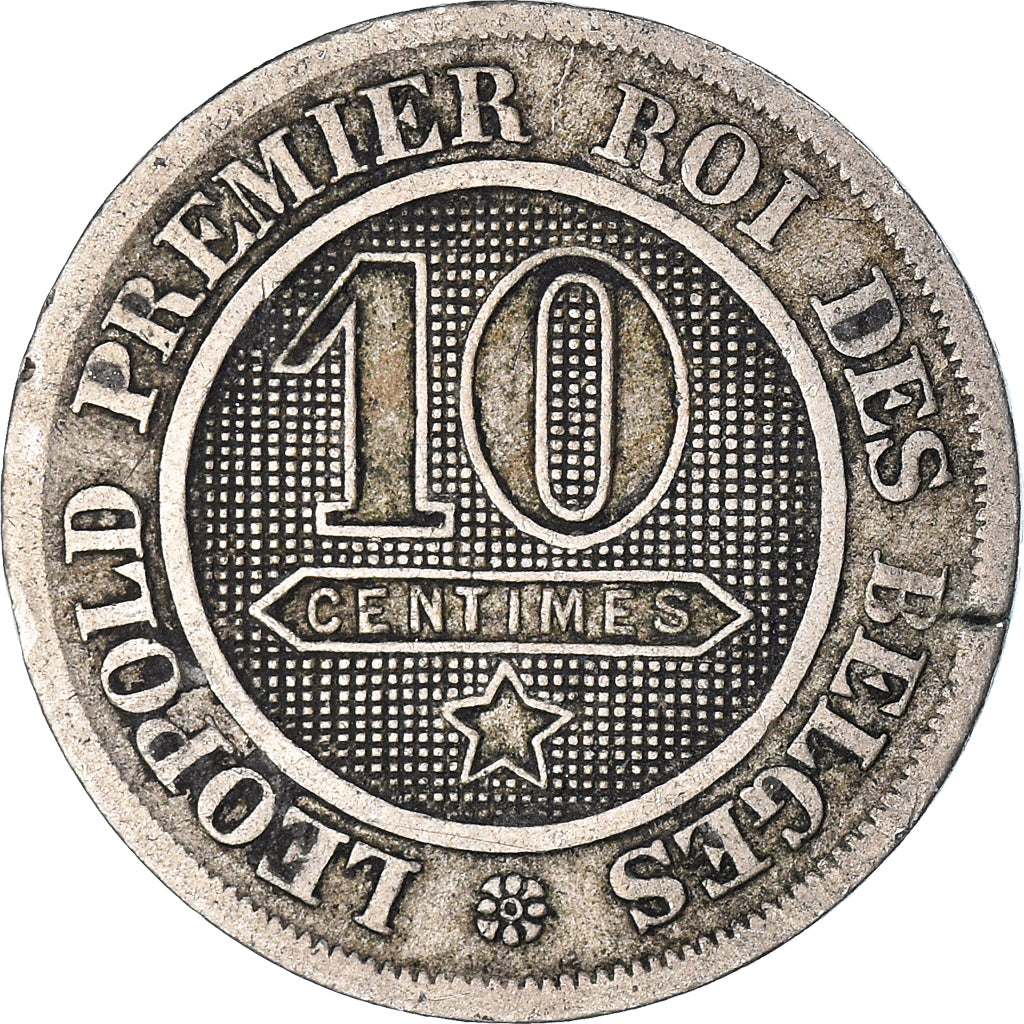 Moneda, Bélgica, 10 Centimes, 1862