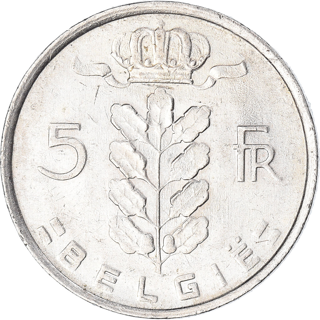 Moeda, Bélgica, 5 Francs, 5 Frank, 1979
