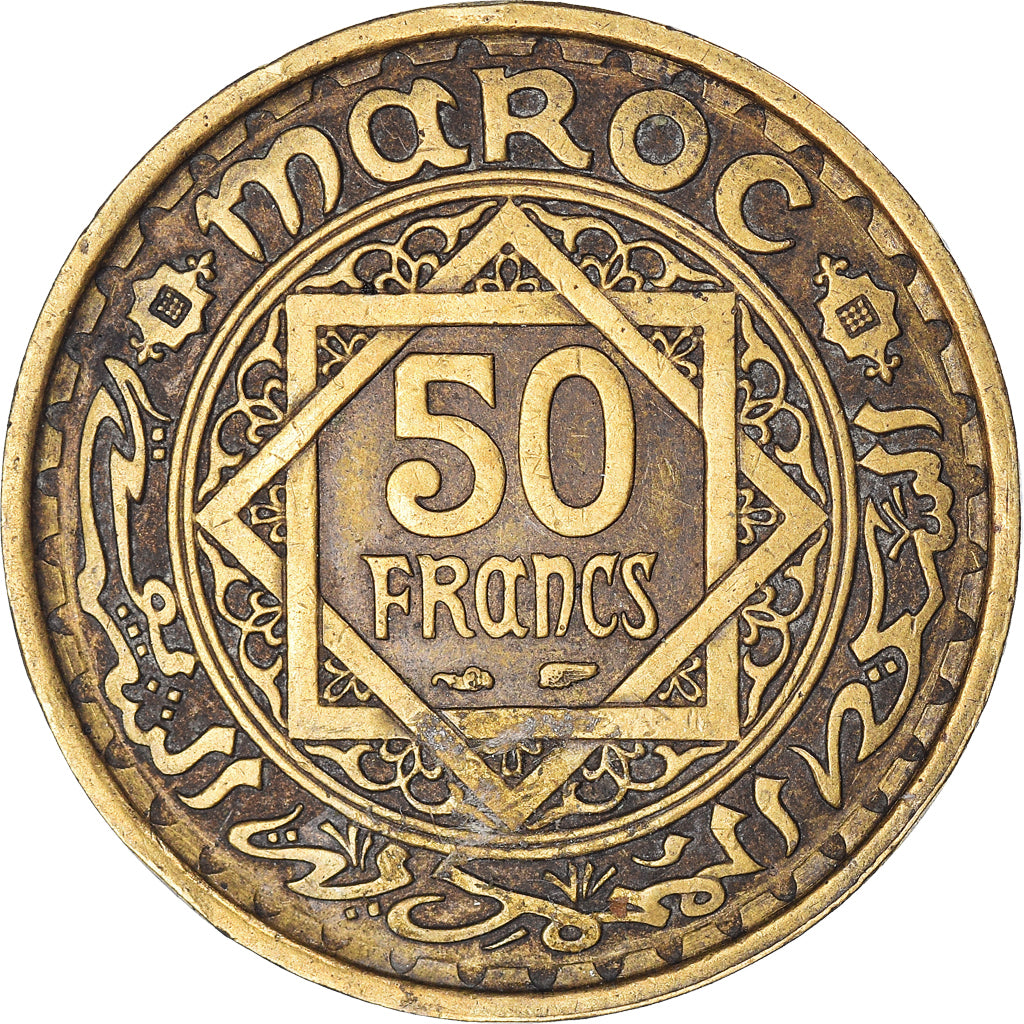 Coin, Morocco, 50 Francs, 1371