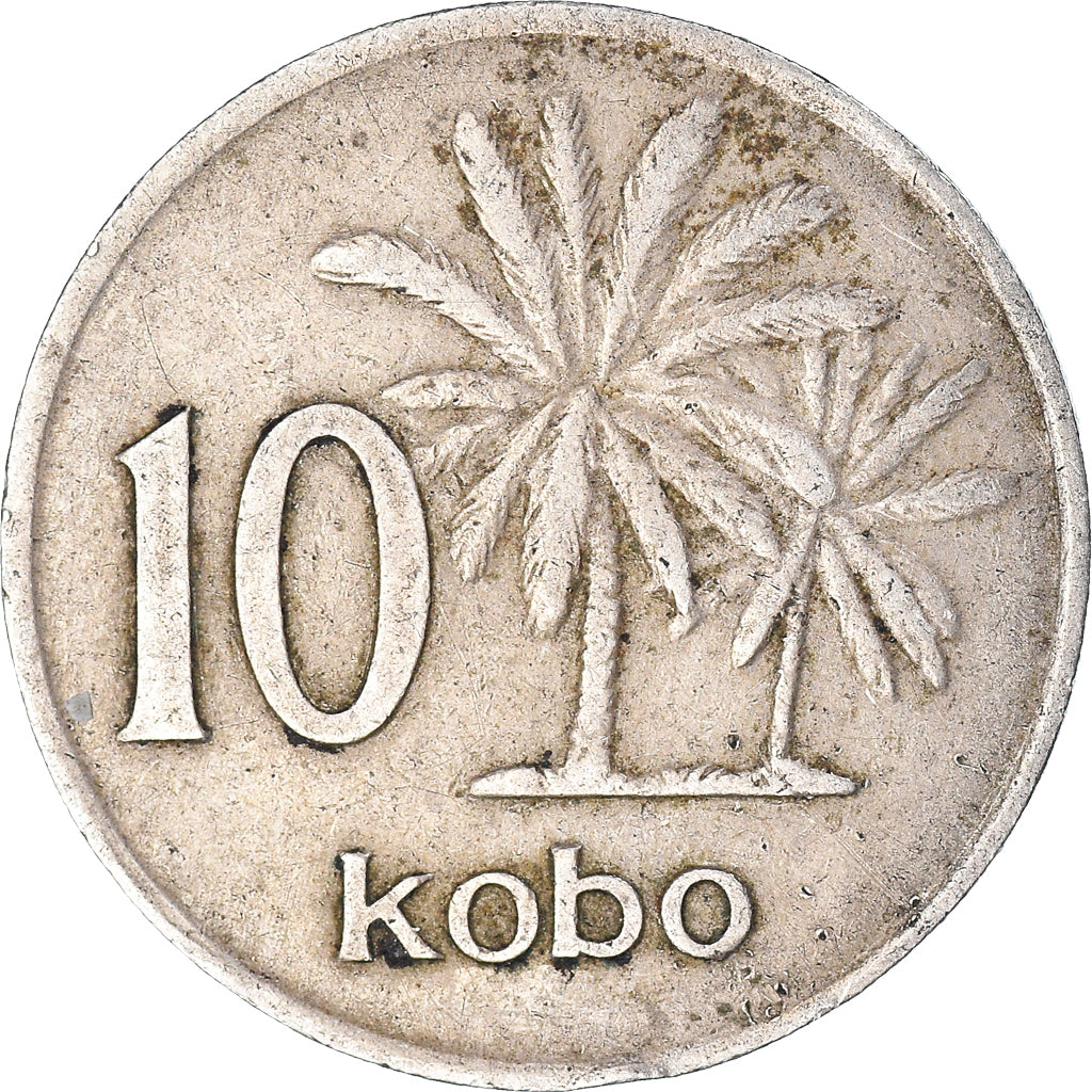 Monnaie, Nigéria, 10 Kobo, 1973