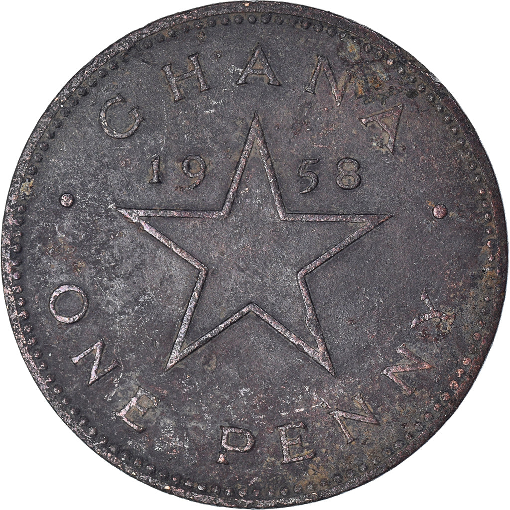 Moneta, Ghana, Penny, 1958