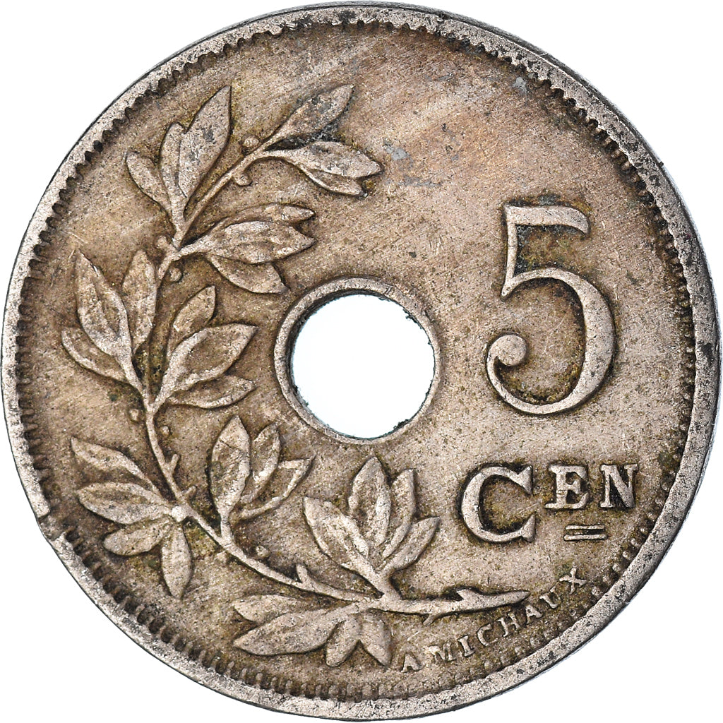 Münze, Belgien, 5 Centimes, 1914