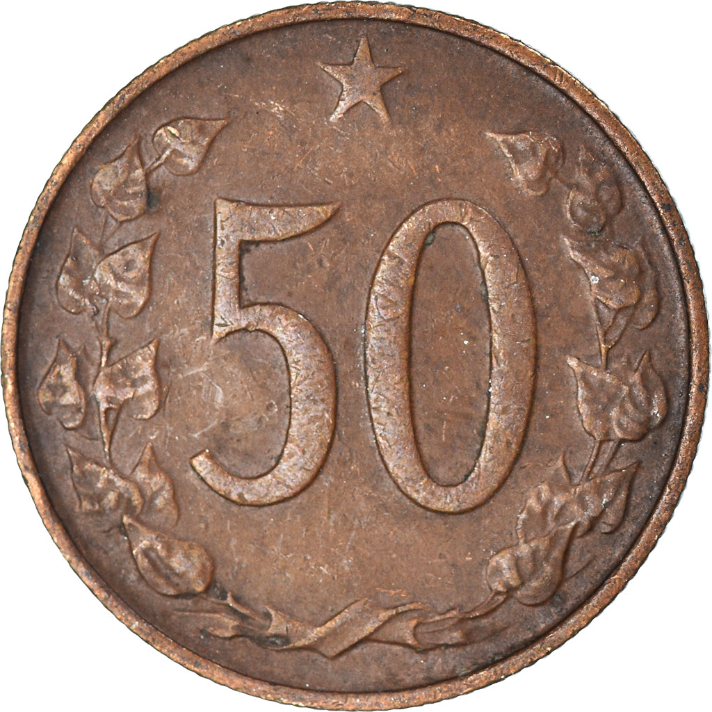 Coin, Czechoslovakia, 50 Haleru, 1969