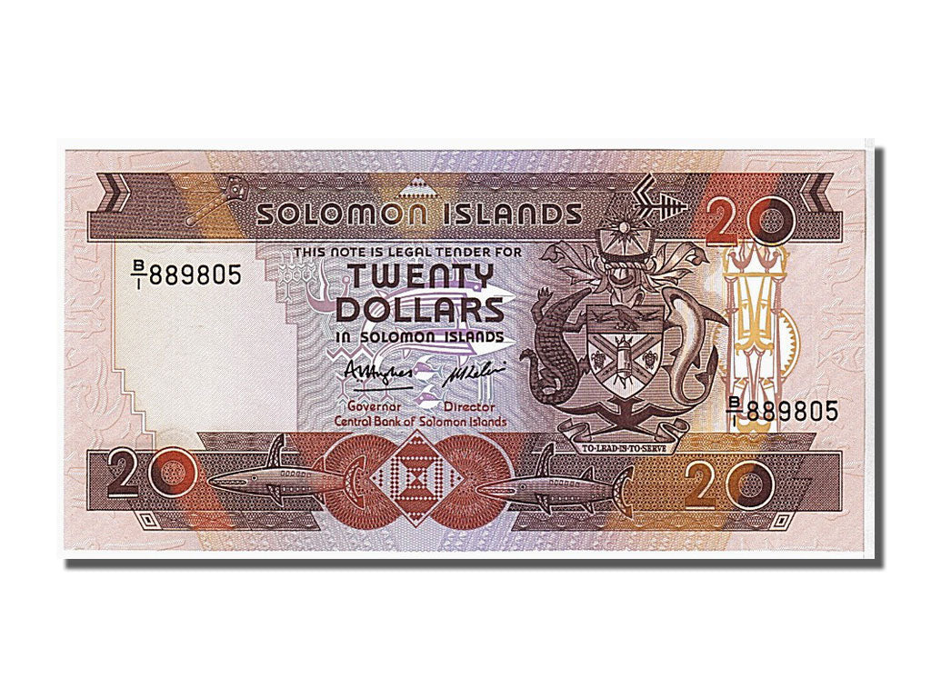 Biljet, Salomoneilanden, 20 Dollars, 1986, NIEUW