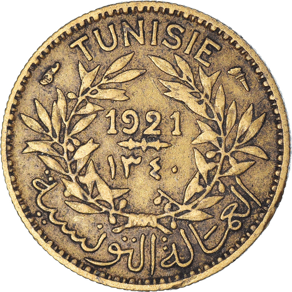 Coin, Tunisia, 50 Centimes, 1921