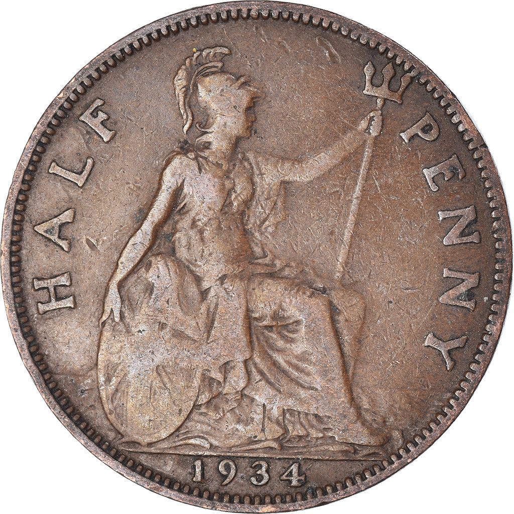 Munten, Groot Bretagne, 1/2 Penny, 1934