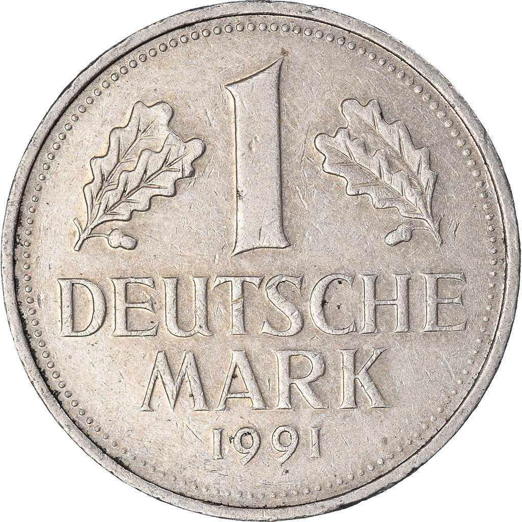 Moeda, ALEMANHA - REPÚBLICA FEDERAL, Mark, 1991