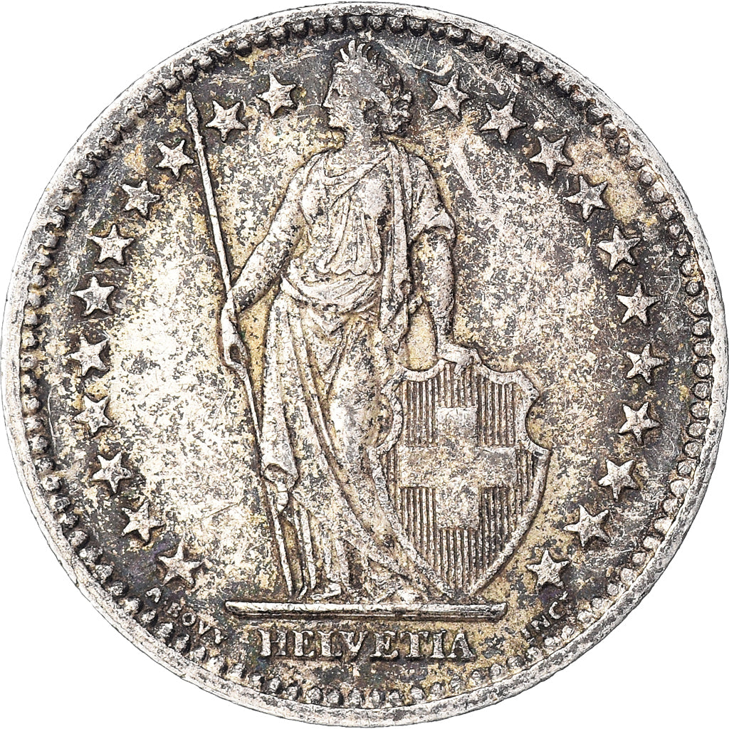 Münze, Schweiz, 2 Francs, 1944, Bern, SS, Silber, KM:21