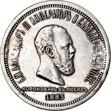 Moneta, Russia, Alexander III, Rouble, 1883, St. Petersburg, BB, Argento, KM:43
