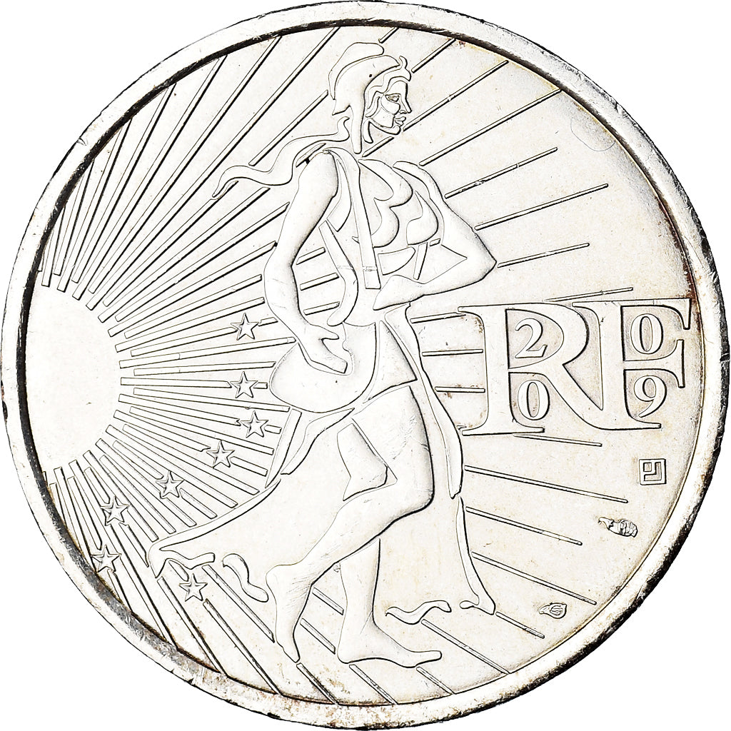 France, 10 Euro, 2009, Paris, AU(55-58), Silver, Gadoury:EU337, KM:1580