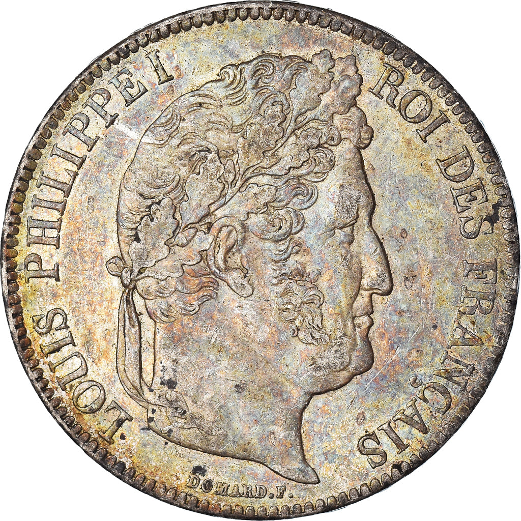 Coin, France, Louis-Philippe, 5 Francs, 1836, Strasbourg, AU(50-53), Silver