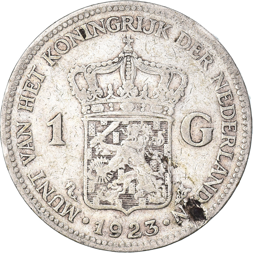Monnaie, Pays-Bas, Wilhelmina I, Gulden, 1923, TB+, Argent, KM:161.1