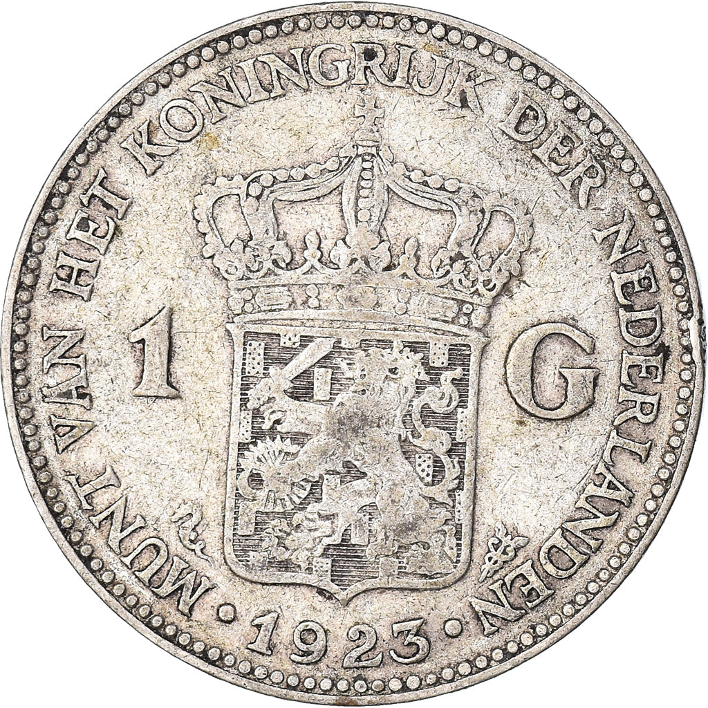 Münze, Niederlande, Wilhelmina I, Gulden, 1923, S+, Silber, KM:161.1