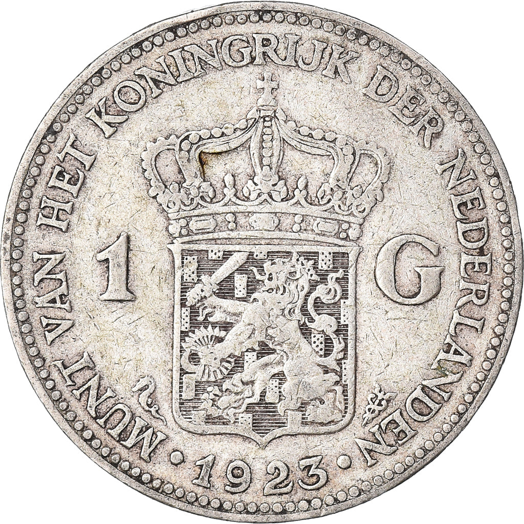 Monnaie, Pays-Bas, Wilhelmina I, Gulden, 1923, TB+, Argent, KM:161.1