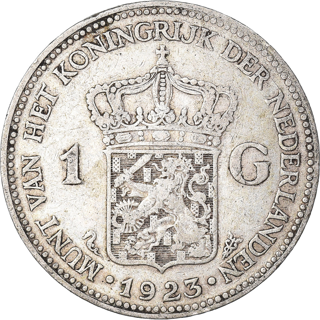 Moneta, Paesi Bassi, Wilhelmina I, Gulden, 1923, MB+, Argento, KM:161.1