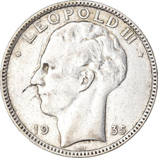 Münze, Belgien, 20 Francs, 20 Frank, 1935, SS, Silber, KM:105