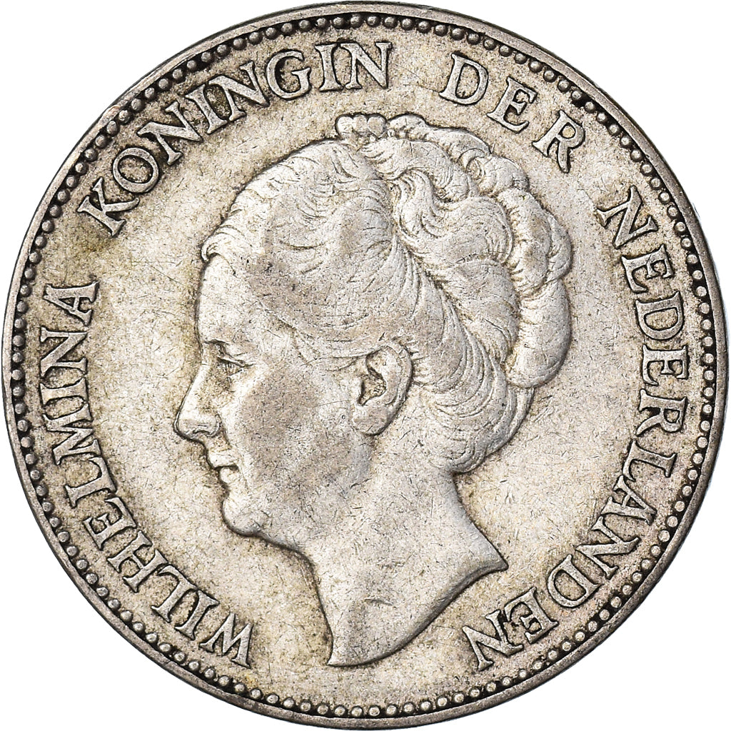 Moneta, Paesi Bassi, Wilhelmina I, Gulden, 1930, MB+, Argento, KM:161.1