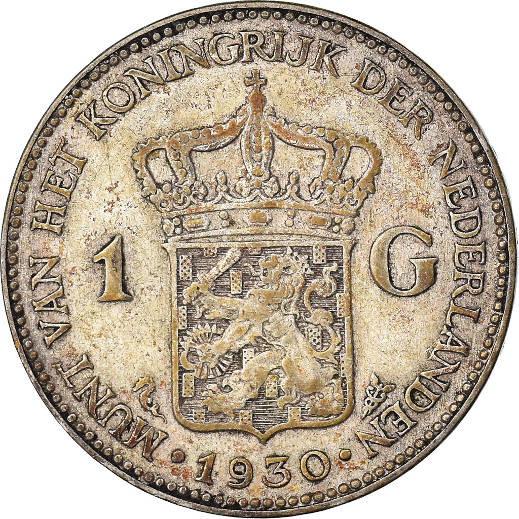 Moneta, Paesi Bassi, Wilhelmina I, Gulden, 1930, MB+, Argento, KM:161.1