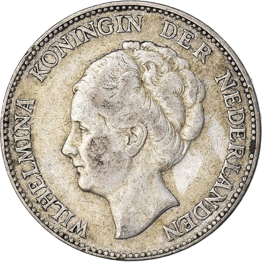 Coin, Netherlands, Wilhelmina I, Gulden, 1930, VF(30-35), Silver, KM:161.1