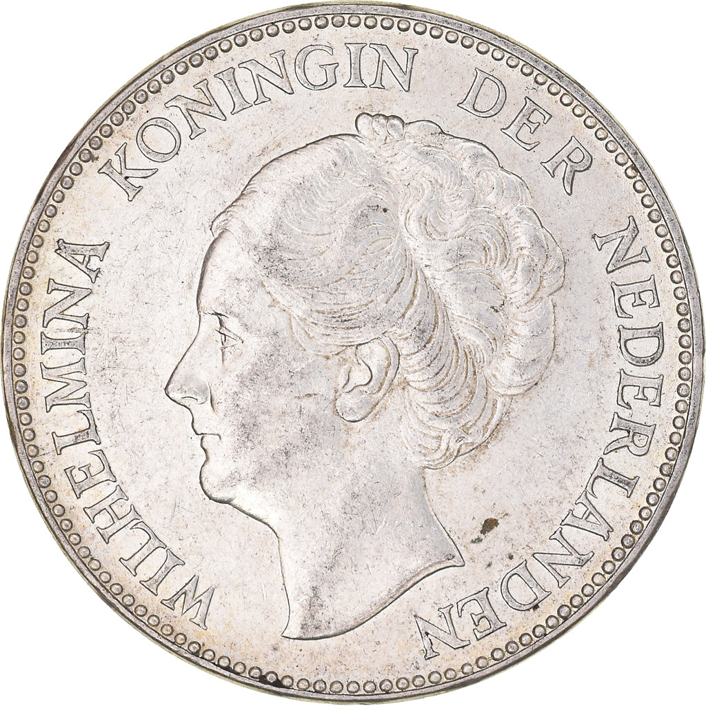 Moneda, Países Bajos, Wilhelmina I, Gulden, 1939, Utrecht, MBC+, Plata