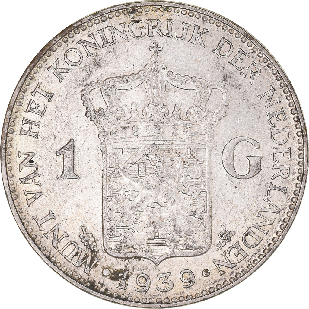 Münze, Niederlande, Wilhelmina I, Gulden, 1939, Utrecht, SS+, Silber, KM:161.1