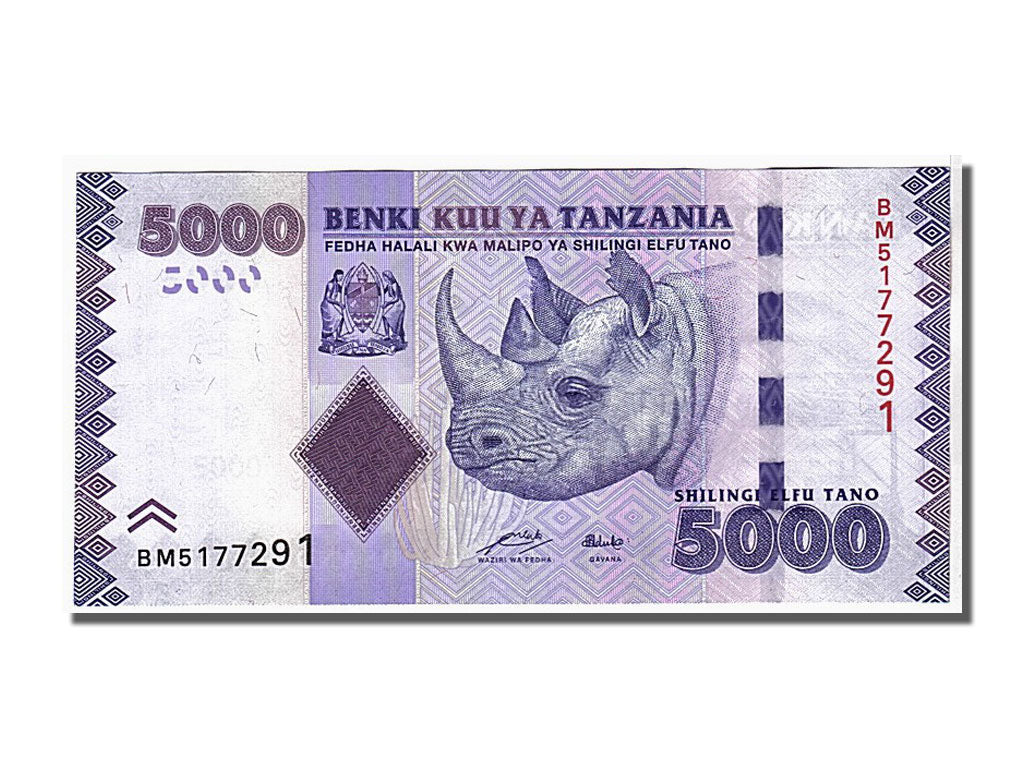 Banknot, Tanzania, 5000 Shilingi, 2010, UNC(65-70)