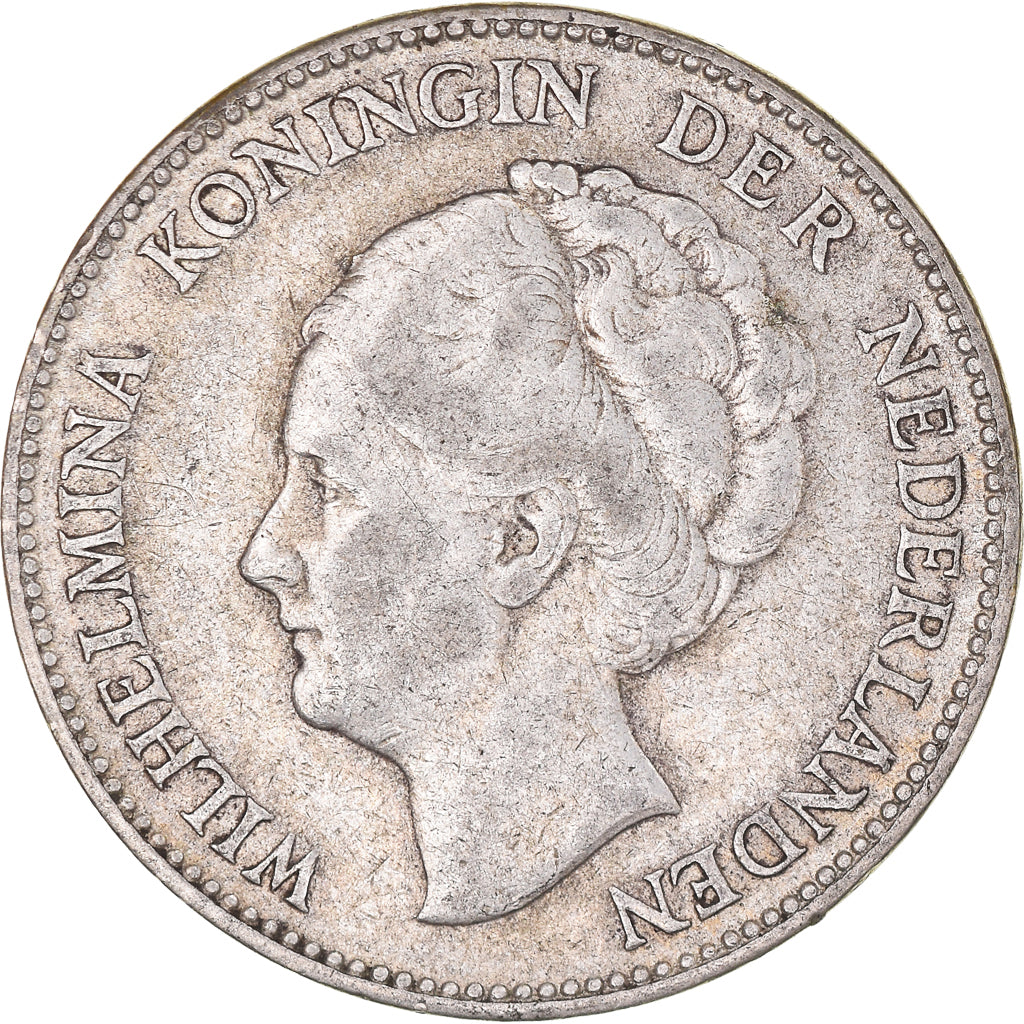 Moeda, Países Baixos, Wilhelmina I, Gulden, 1931, Utrecht, VF(30-35), Prata