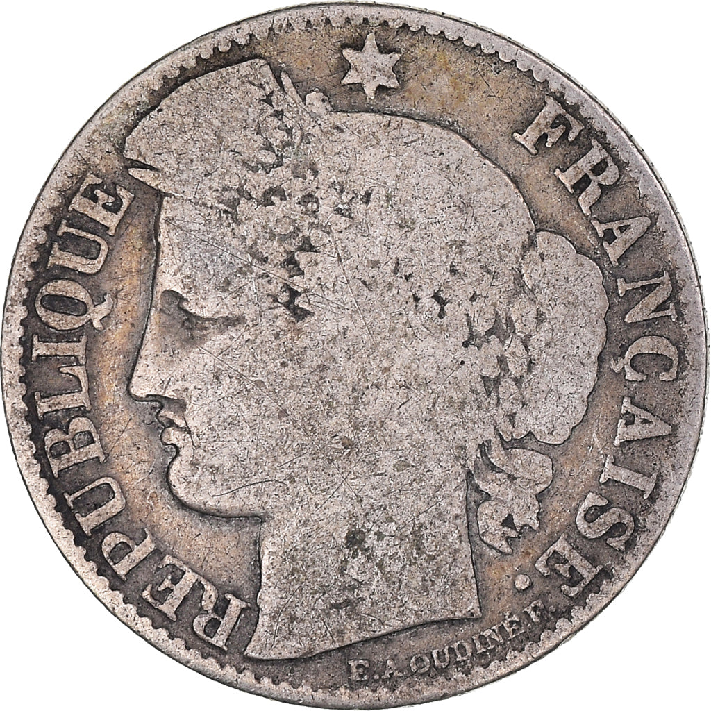 Moneta, Francia, Cérès, 50 Centimes, 1888, Paris, MB, Argento, KM:834.1