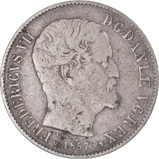 Coin, Denmark, Frederik VII, 16 Skilling Rigsmont, 1857, Copenhagen, VF(20-25)