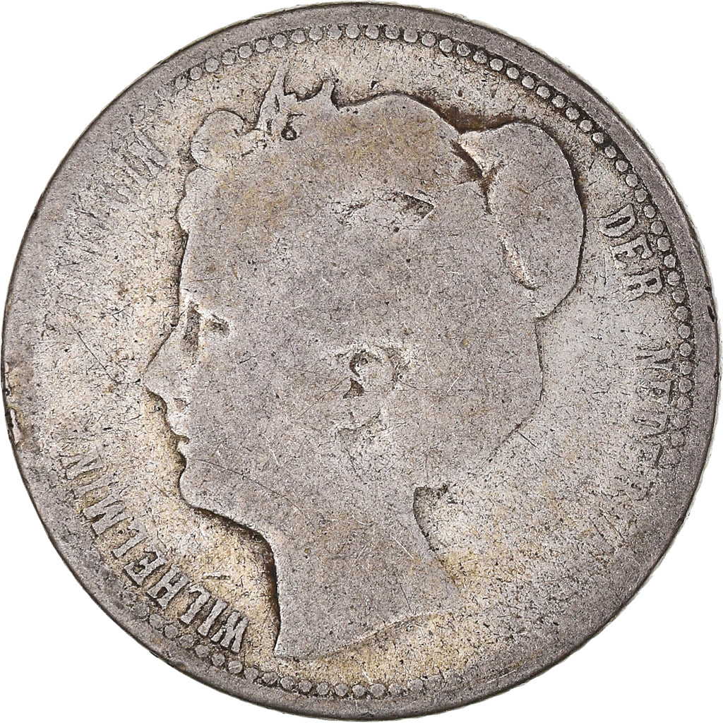 Moneda, Países Bajos, Wilhelmina I, 25 Cents, 1901, Utrecht, BC+, Plata