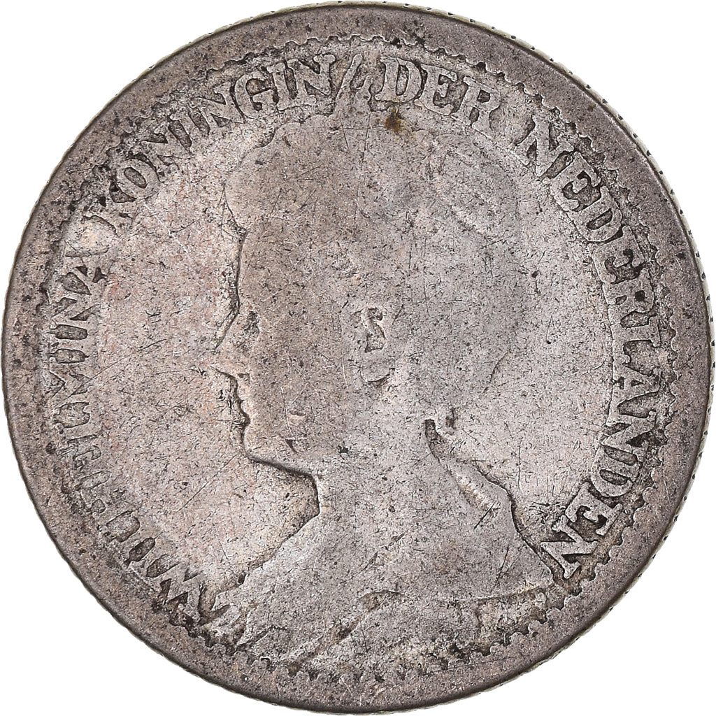 Coin, Netherlands, Wilhelmina I, 25 Cents, 1915, Utrecht, VF(20-25), Silver
