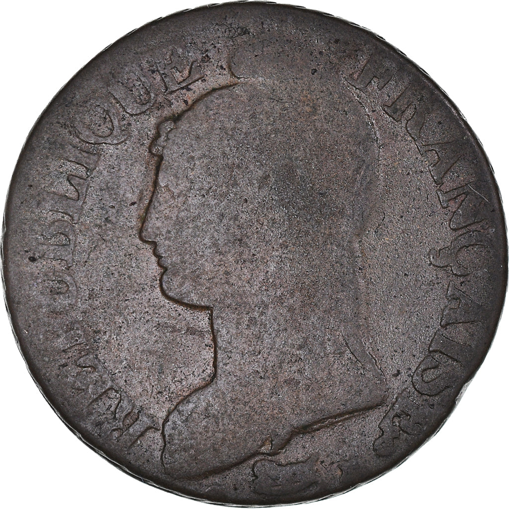 Coin, France, Dupré, 5 Centimes, AN 5, Orléans, VF(20-25), Bronze, KM:640.9