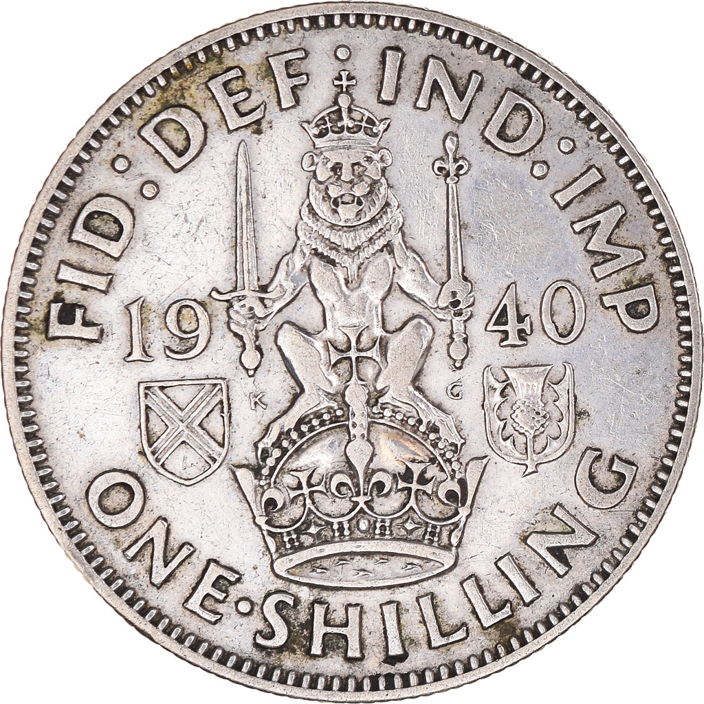 Coin, Great Britain, George VI, Shilling, 1940, EF(40-45), Silver, KM:854
