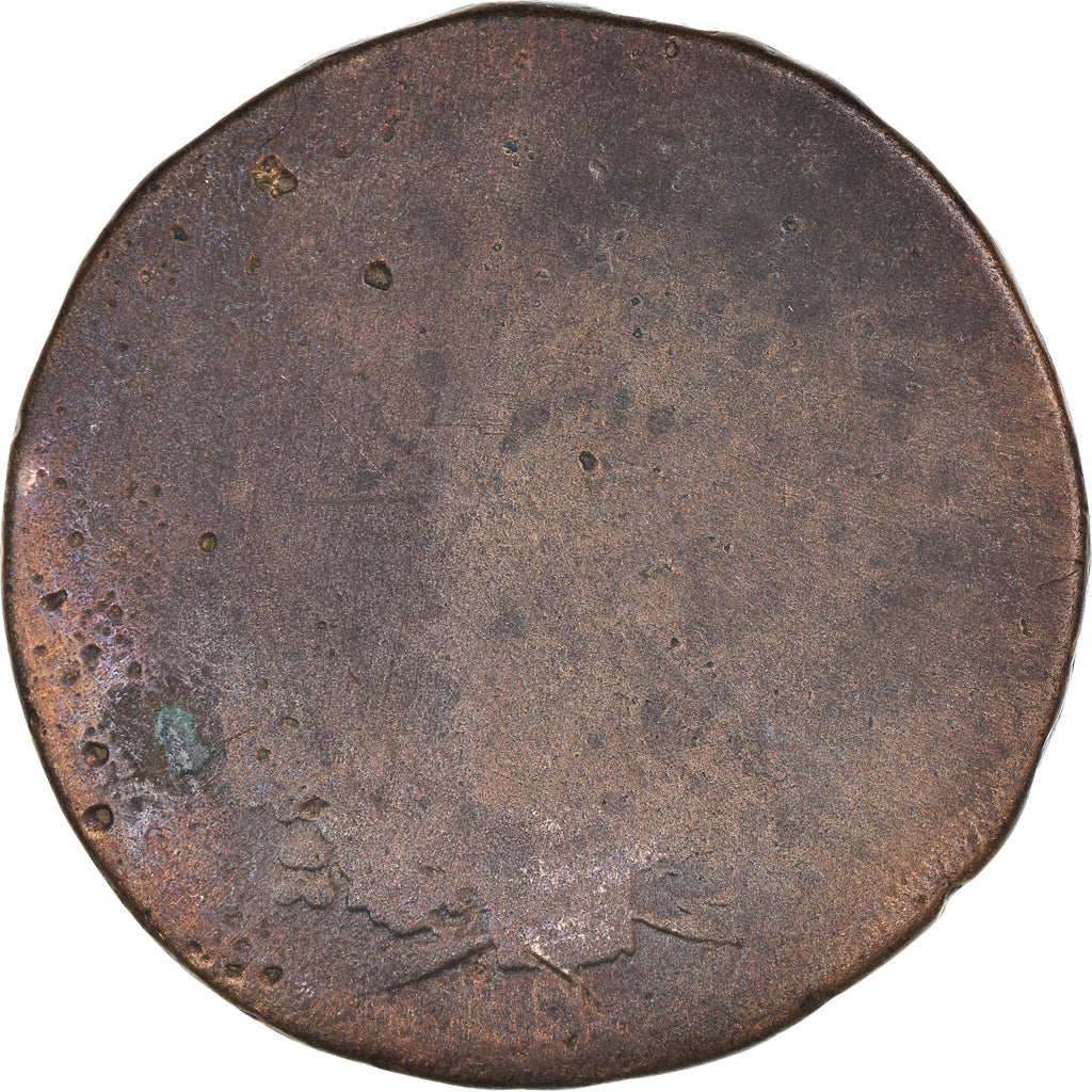 Coin, France, 2 sols françois, 2 Sols, G(4-6), Bronze, KM:603, Gadoury:25