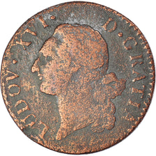 Munten, Frankrijk, Sol, 1778-1786, Aix, ZG+, Koper, Gadoury:350