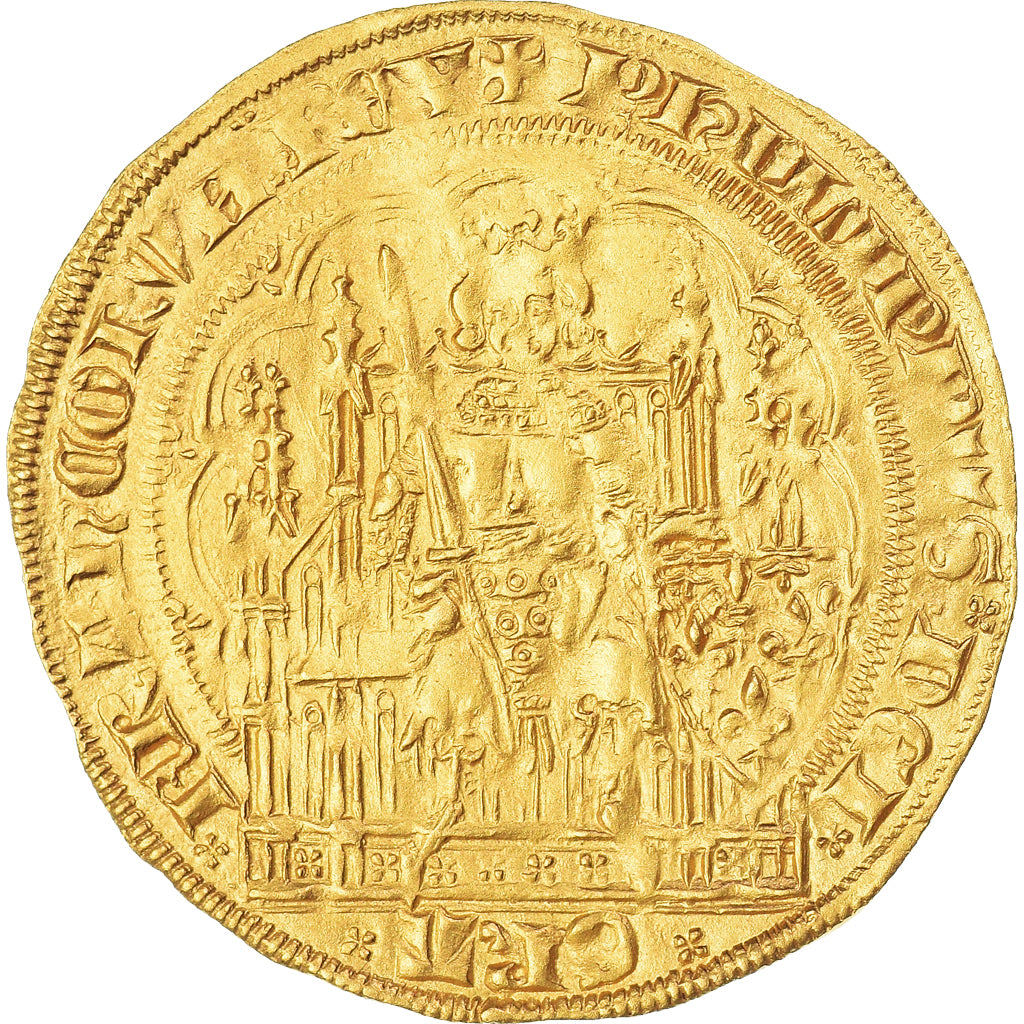 Moneda, Francia, Philippe VI, Ecu d'or à la chaise, MBC+, Oro, Duplessy:249