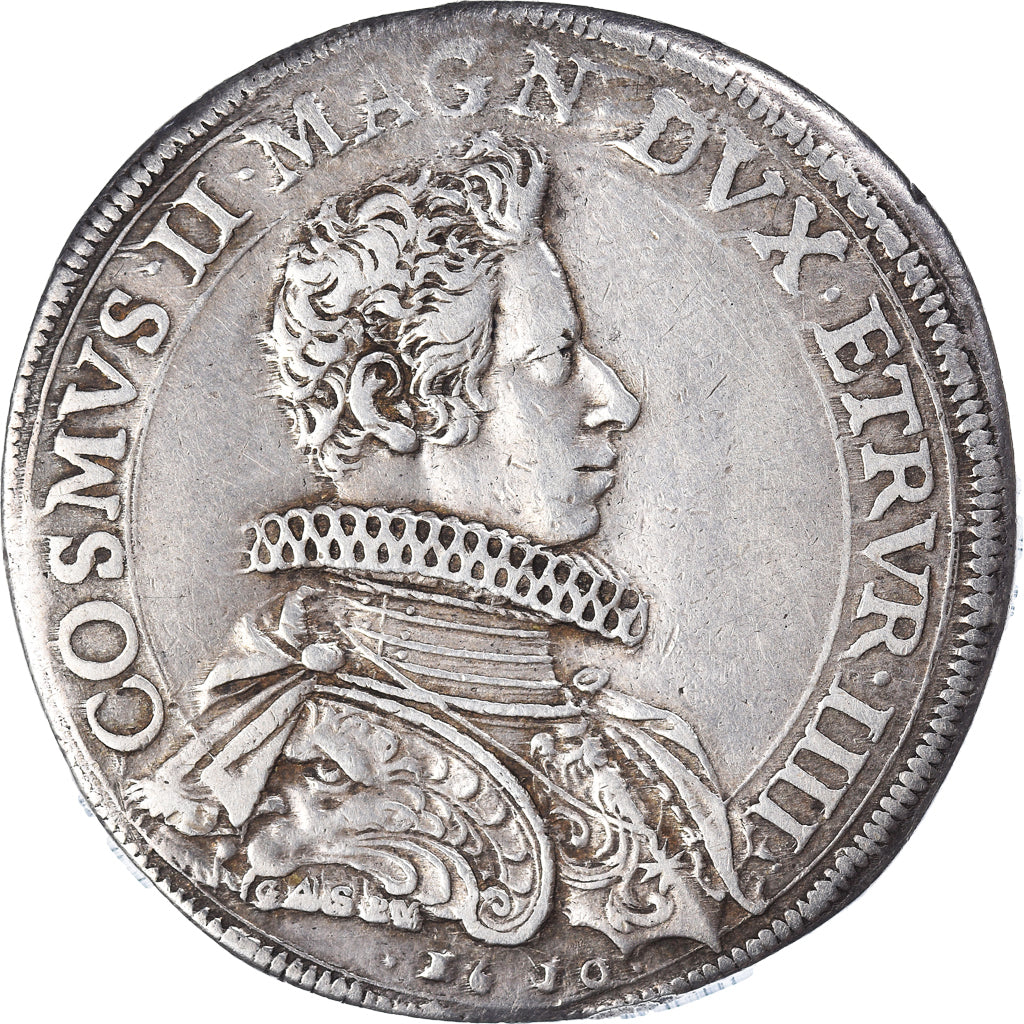 Grand Duchy of Tuscany, Cosimo II, Piastre, 1610, Florence, Prata, EF(40-45)