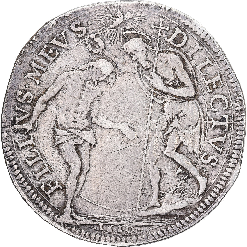 Grand Duchy of Tuscany, Cosimo II, Piastre, 1610, Florence, Prata, EF(40-45)