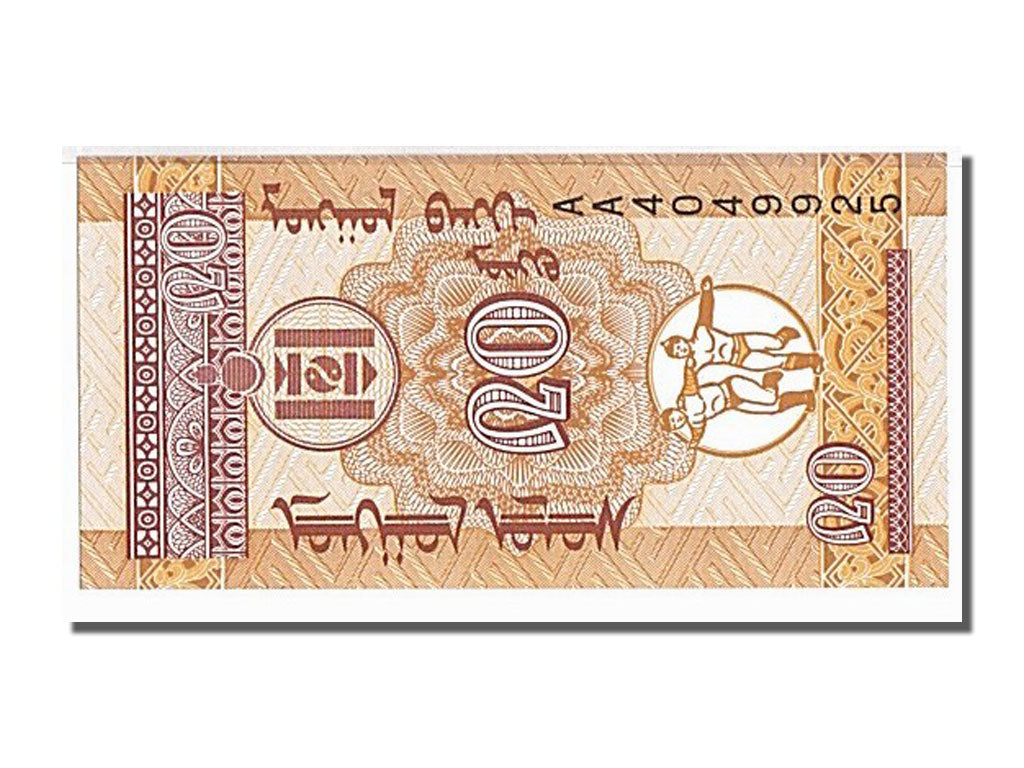Banknote, Mongolia, 20 Mongo, 1992, KM:50, UNC(65-70)