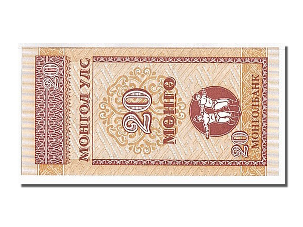 Banknote, Mongolia, 20 Mongo, 1992, KM:50, UNC(65-70)