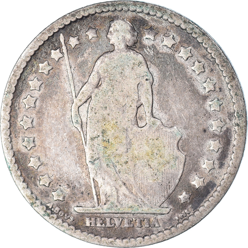 Munten, Zwitserland, Franc, 1876, Bern, FR, Zilver, KM:24